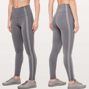 NEW Lululemon Grey Power Lines High Rise Leggings